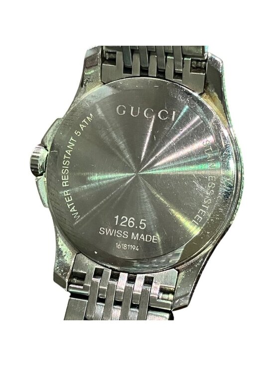 Gucci Timeless Watch SS Quartz White Dial 126.5